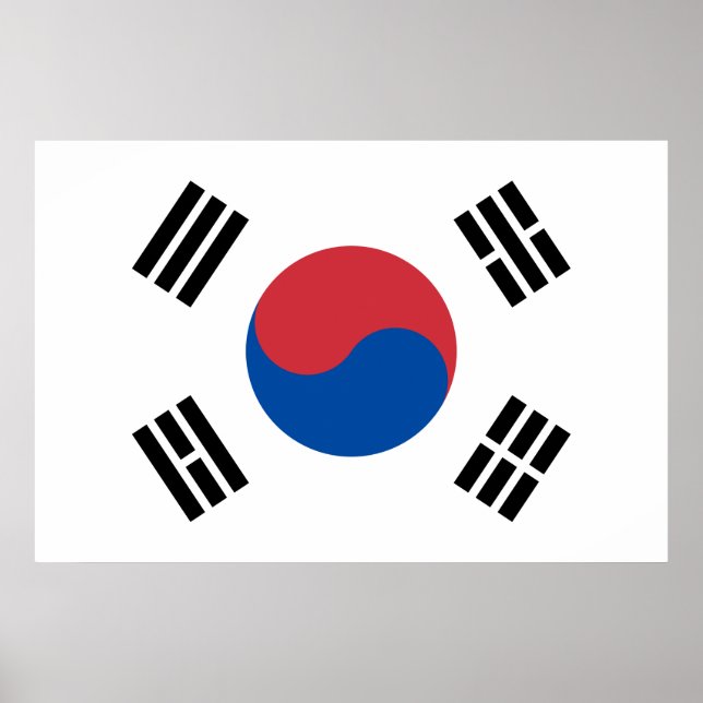 Sydkoreas flagga (ROK) Poster (Framsidan)