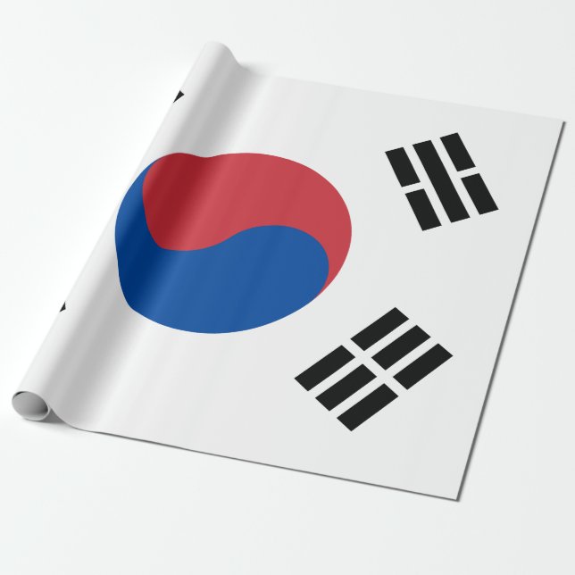 Sydkoreas flagga (ROK) Presentpapper (Utrullad)