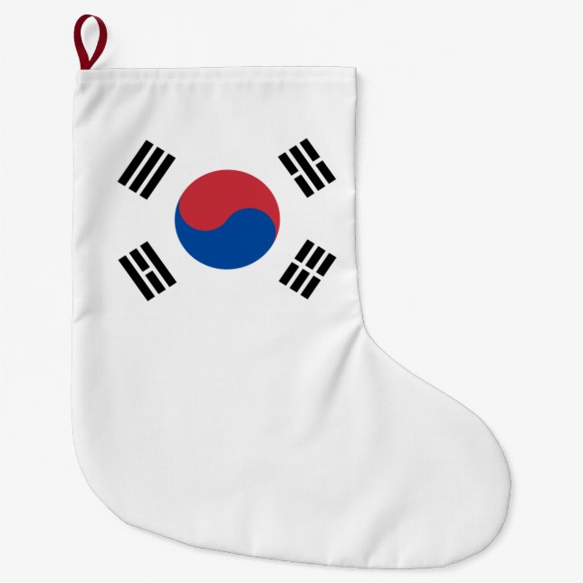 Sydkoreas flagga (ROK) Stor Julstrumpa (Framsidan)