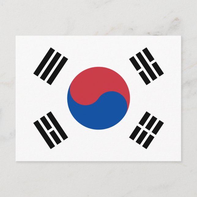 Sydkoreas flagga (ROK) Vykort (Framsida)