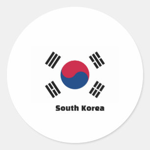Sydkoreas flagga runt klistermärke