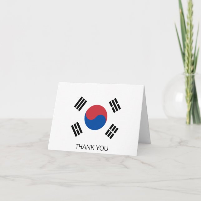 Sydkoreas flagga tack kort (Framsida)