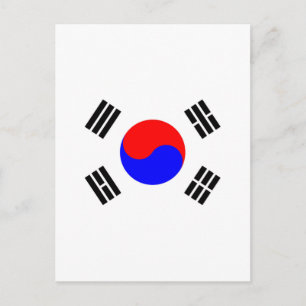 Sydkoreas flagga vykort