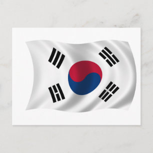 Sydkoreas flagga vykort