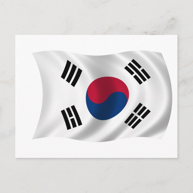 Sydkoreas flagga vykort (Framsida)