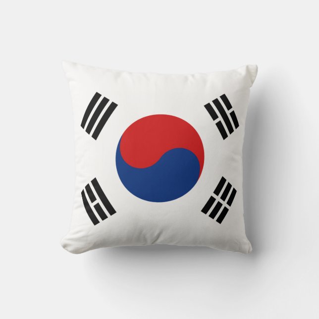 Sydkoreas Flagga x Flagga Pillow Kudde (Framsida)