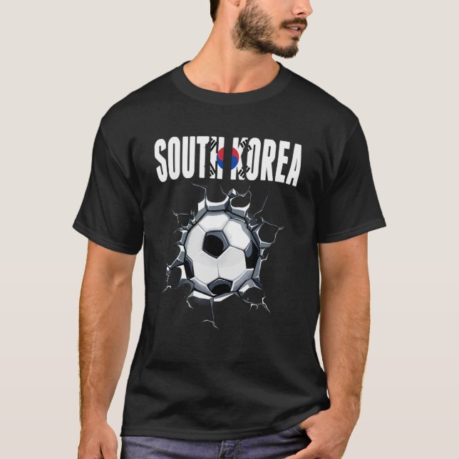 Sydkoreas fotboll i Fläkt - koreansk fotboll i spr T Shirt (Framsida)