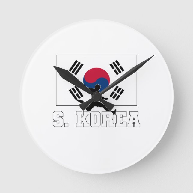 Sydkoreas fotbollslag rund klocka (Framsida)