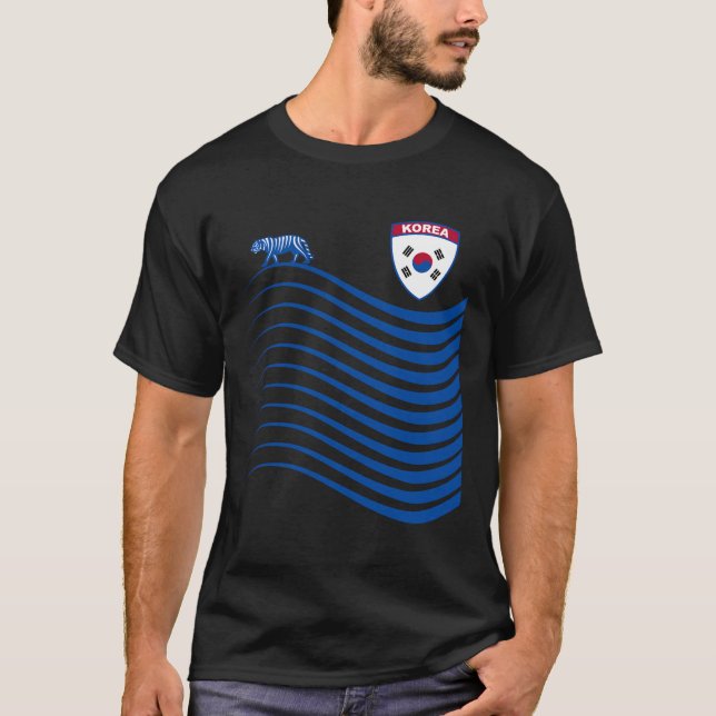 Sydkoreas fotbollsspelare Jersey Sydkorea Flagga G T Shirt (Framsida)