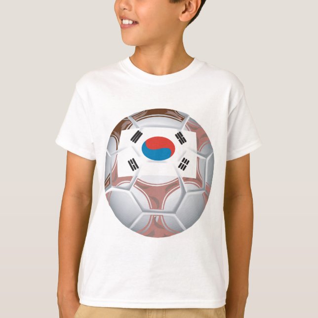 Sydkoreas fotbollsspelare tee shirt (Framsida)