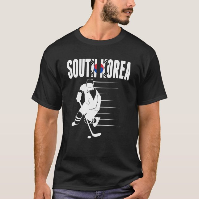 Sydkoreas Ice Hockey Fläkt Korea Hockey Team S T Shirt (Framsida)
