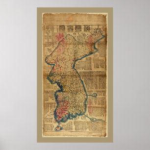 Sydkoreas Karta (1822) Poster