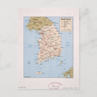 Sydkoreas karta (1989) vykort