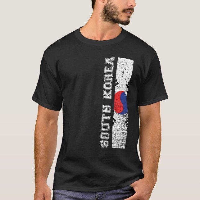Sydkoreas kulturarv Pride Land Support Korea T Shirt (Framsida)