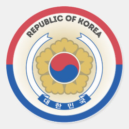 Sydkoreas kulturarvsemblem runt klistermärke