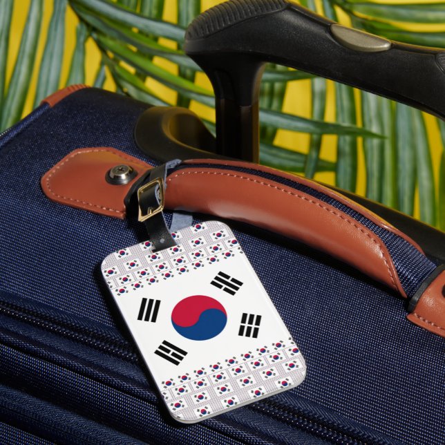 Sydkoreas nationalflagg: koreansk Taegeukgi-stolth Bagagebricka (Framsida Insitu 1)