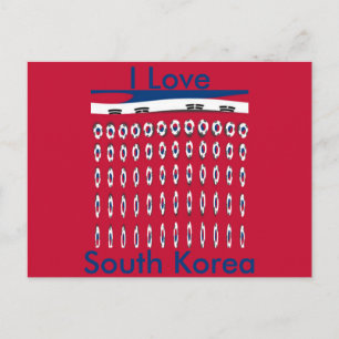 Sydkoreas nationalflagg: koreansk Taegeukgi-stolth Vykort