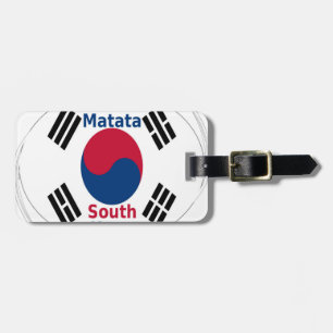 Sydkoreas nationalflagg: koreanska Taegeukgi stolt Bagagebricka