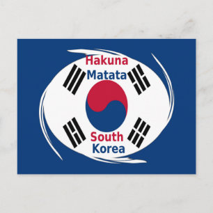 Sydkoreas nationalflagg: koreanska Taegeukgi stolt Vykort