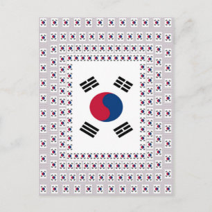 Sydkoreas nationalflagg: koreanska Taegeukgi stolt Vykort