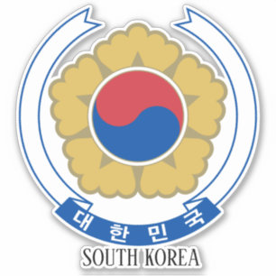 Sydkoreas nationella Emblem Patriotic Klistermärken