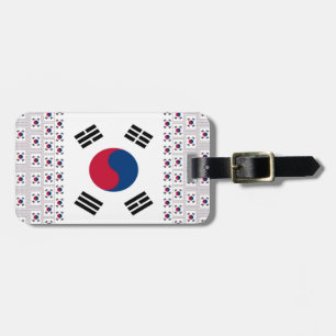 Sydkoreas nationella flagga: koreansk Taegeukgi-st Bagagebricka