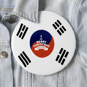 Sydkoreas nationella flagga: koreansk Taegeukgi-st Knapp