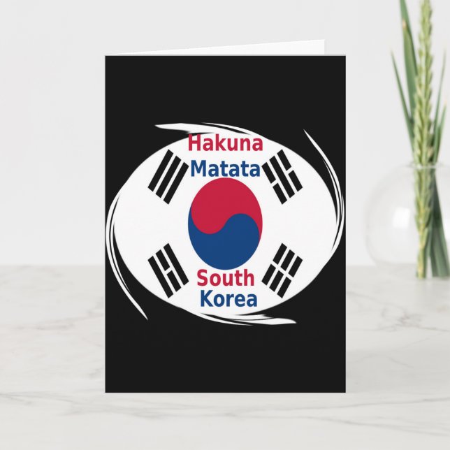 Sydkoreas nationella flagga: koreanska Taegeukgi s Kort (Framsida)