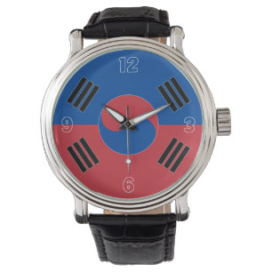 Sydkoreas nationella Flagga Patriotic Elegant Armbandsur