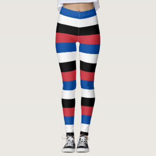 Sydkoreas nationella Flagga Vågrät Rand Leggings