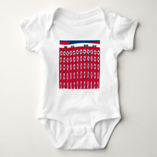 Sydkoreas Polka Dot Flagga Art Design: En röd bas T Shirt