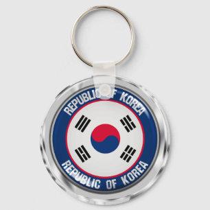 Sydkoreas Round Emblem Nyckelring