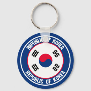 Sydkoreas Round Emblem Nyckelring
