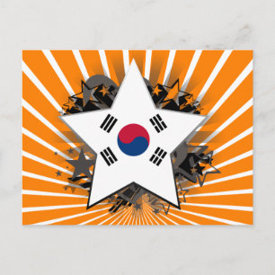 Sydkoreas stjärna vykort