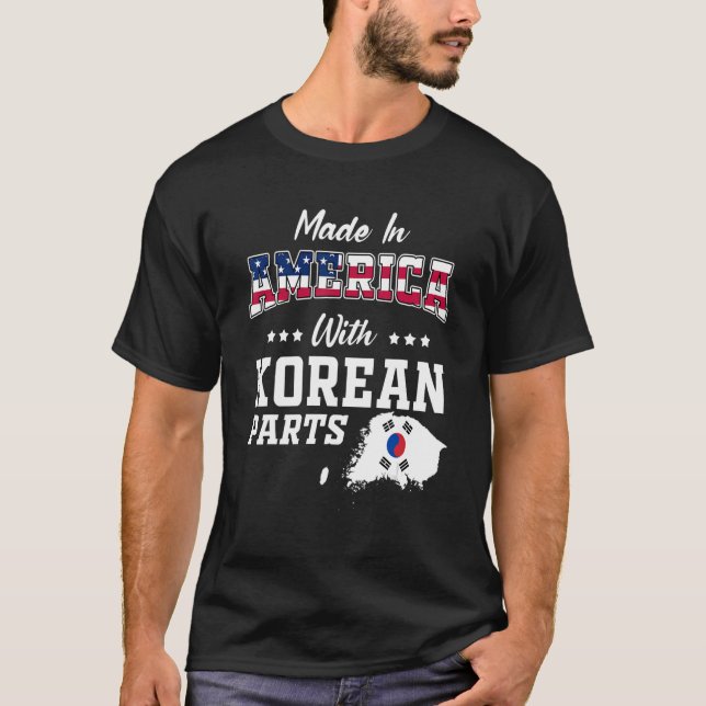 Sydkoreas sydkoreanska delar Sydkoreas USA flagga- T Shirt (Framsida)