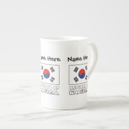 Sydkoreas sydkoreanska Flagga Personlig Benporslin Mugg