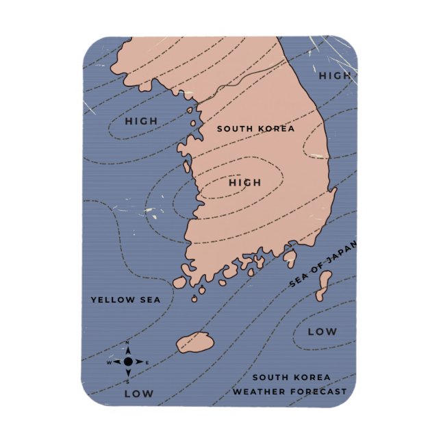 Sydkoreas väderprognos magnet (Vertikal)