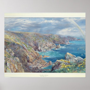 Sydkust av Guernsey från Cribieren, 1862 (w Poster