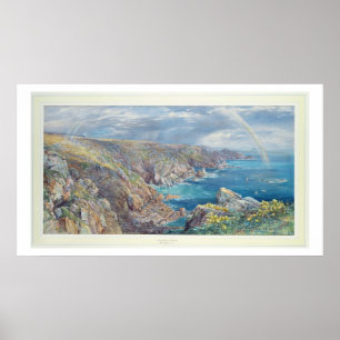 Sydkust av Guernsey från Cribieren, 1862 (w Poster