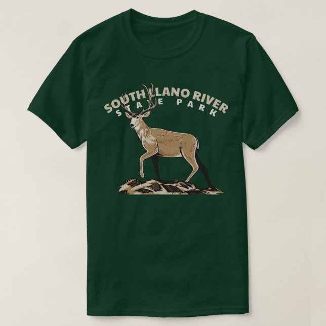 Sydlano River State Park Texas Roaming Hjort 1 T Shirt (Design framsida)
