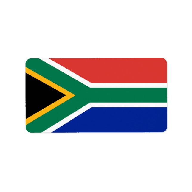 Sydlig Afrika flagga Adressetikett (Framsidan)