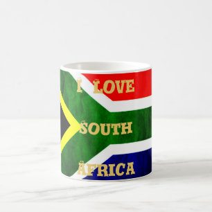 Sydlig Afrika Flagga: Dynamic Swirl Motif Kaffemugg