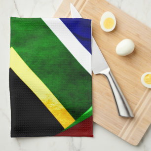 Sydlig Afrika Flagga: Dynamic Swirl Motif Kökshandduk