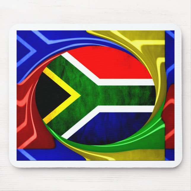 Sydlig Afrika Flagga: Dynamic Swirl Motif Musmatta (Framsidan)
