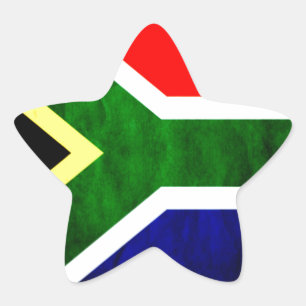 Sydlig Afrika Flagga: Dynamic Swirl Motif Stjärnformat Klistermärke