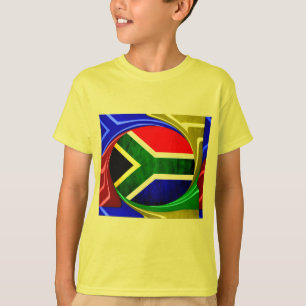 Sydlig Afrika Flagga: Dynamic Swirl Motif T-shirt
