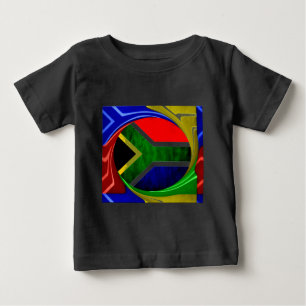 Sydlig Afrika Flagga: Dynamic Swirl Motif T-shirt