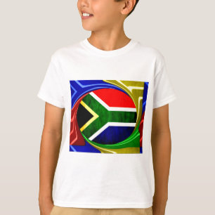 Sydlig Afrika Flagga: Dynamic Swirl Motif Tee Shirt