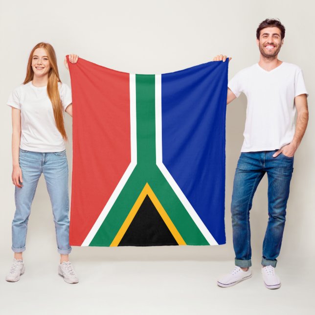 Sydlig Afrika flagga Fleecefilt (På plats)