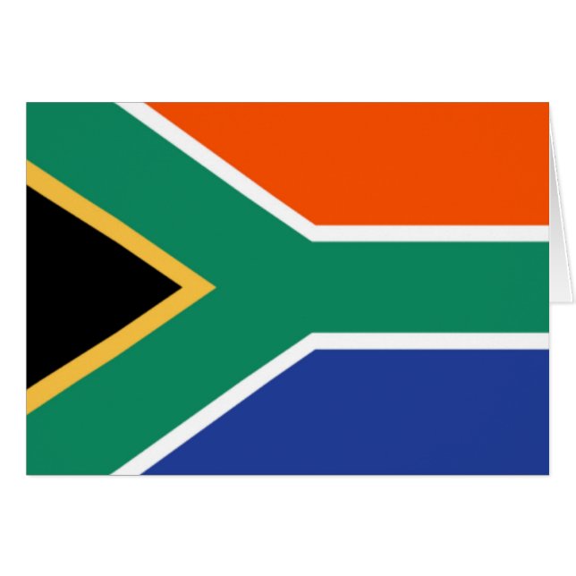 Sydlig Afrika Flagga Hälsningskort (Framsidan Horizontal)
